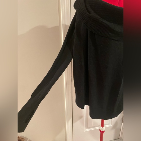 Nicholas K Black Wool Hooded Cowl Neck Long-sleeve Grunge / Punk Sweater - Picture 6 of 11